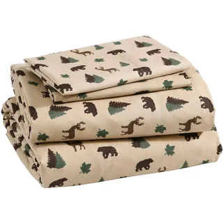 Beatrice Home Fashions Aubrie Home Accents Hirsch kariert Braun/Hellbraun/Grün 240 x 220 cm + 2 x 40 x 80 cm