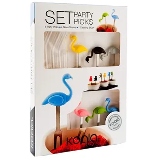 Koala Internacional Hosteleria 63660001 Set mit 6 Cocktail-Trinkhalmen, Edelstahl silikon