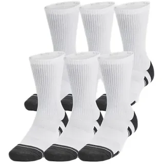 Under Armour Performance Tech Crew-socken 6 Einheiten - White - EU 36 1/2-42