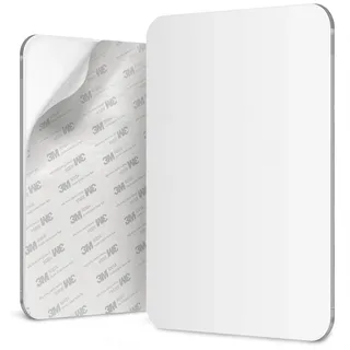 Mavoro 17.5 x 22.5cm Rasier-/Duschspiegel | 3M Klebe-Duschspiegel | Acryl – Unzerbrechlich | Weniger Beschlagen | Schlank Rahmenlos | Peel & Stick | Glasloser Sicherheits-Kinderspiegel (1er Pack)