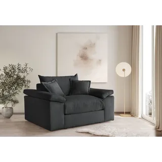 Home Affaire XXL-Sessel Soft&Cosy Polyester 151 x 93 x 123 cm schwarz mit 2 Zierkissen