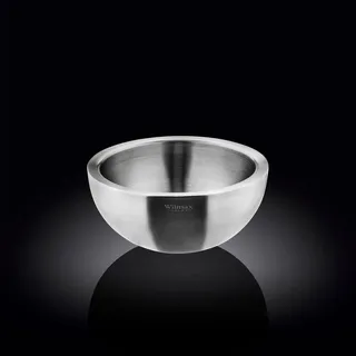 Wilmax WL-553002/A Doppelwandige Servierschale aus Edelstahl, 500mL Kapazität