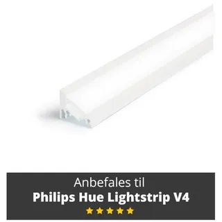 Light Solutions Aluminium-Winkelprofil - Modell C für Philips Hue und WiZ - Weiß