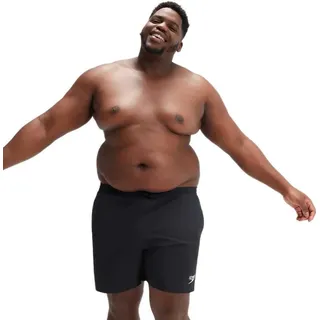Speedo Herren Plus Size Essentials 16" Schwimmshorts | Watershort Schwimmhose Badebekleidung In Großen Größen Badehose, Schwarz, 46 Große Größen EU