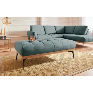 exxpo - sofa fashion »Palic, moderner Polsterhocker mit tollen Verarbeitungsdetails«, blau