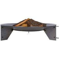 Keilbach 05 0050 Aura Design-Feuerstelle, Feuerschale, Grill-erweiterbar mit Grillrost-für Garten und Terrasse-wetterfester Stahl mit Rost-Optik, One Size