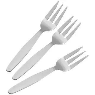 Nirosta Fackelmann 47509 Kuchengabel Arlberg 3 Stück aus Edelstahl, Silber, 13,5 x 2,1 x 2 cm