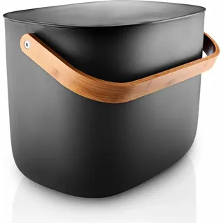 Eva Solo Abfallsortierbehälter für 2 Beutel Reflect, Doppelmülleimer, Kunststoff, Bambus, Black, 16 L, 537778 - Schwarz
