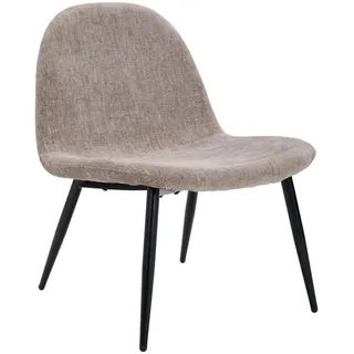 Livetastic Loungesessel , Schwarz, Taupe , Holz, Metall, Textil , Pappel , Sperrholz , 63x82x74 cm , Wohnzimmer, Sessel, Polstersessel