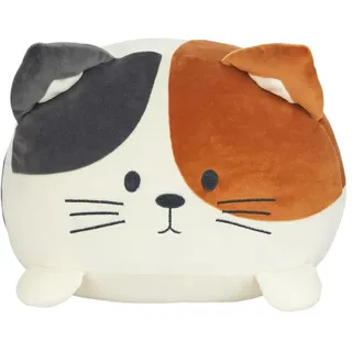 balvi Kissen Kitty Calico In den Farben Weiß, Braun und Schwarz Wunderbar weiches Kuscheltier Polyest