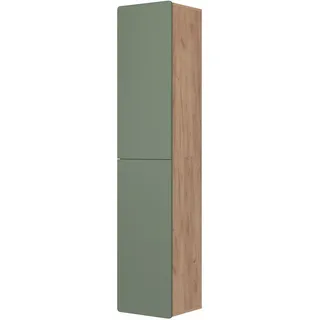 Vicco Izan Hochschrank 36,6 x 171,6 cm Grün/Goldkraft Eiche Holz