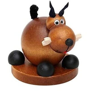 Dekohelden24 Holz-Räucherfigur Hund, ca. 10 cm, 730310