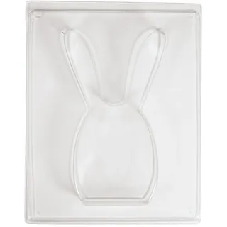 Rayher PET-Gießform Häschen, 1 Motiv 10,5 x 18 cm, Tiefe bis 3 cm, für Deko-Objekte, zum Ausgießen mit Kreativ-Beton, Raysin-Gießpulver, 36178000