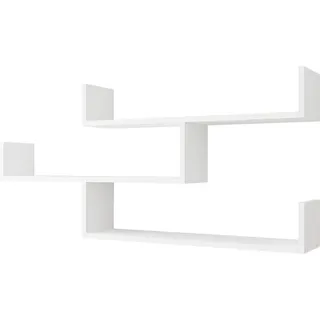 Mirjan24 Wandregal Trio 003 119 x 55 x 18 cm Weiß