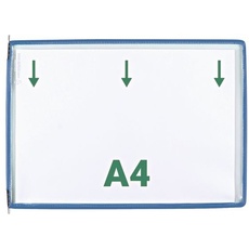 Bild 20 tarifold Sichttafeln mit 5 Aufsteckreitern DIN A4 quer blau, Öffnung oben