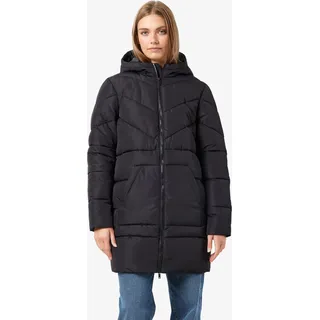 Noisy May Wintermantel mit Kapuze NMDALCON LONG JACKET NOOS FWD", Damen Lange Puffer Jacke Wattierter Blouson Farben:Schwarz, Größe:36 - S