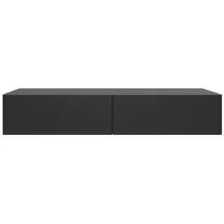 Selsey Olio - Wand-Schminktisch 2-schubladig, Schwarz, 110 cm - Schwarz
