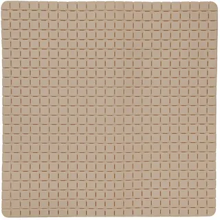 MSV Premium Duschmatte Badematte antibakteriell rutschfest mit Saugnäpfen - Beige - ca. 54 x 54 cm - duftet nach Rosen - waschbar bei 60° Grad
