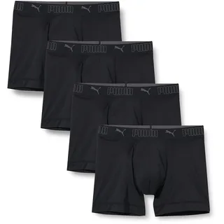Puma Herren Sport Microfiber Boxer 4p Amazon Unterwäsche, Schwarz, XL EU