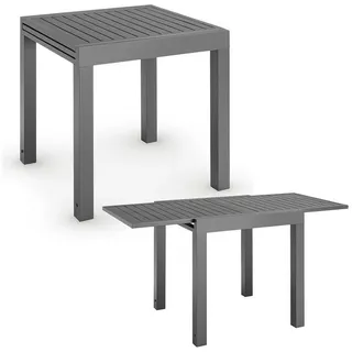 Juskys Gartentisch Laki 70 x 70 x 75 cm Grau