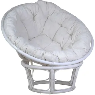 MiaMöbel Sessel Papasan Rattan 80 x 65 x 80 cm Gelb