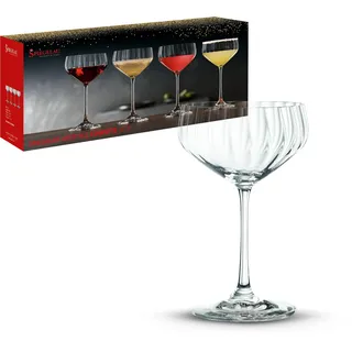 Spiegelau Coupette Gläser 310 ml, 4 Stück, LifeStyle, 4450178, Cocktailgläser aus Kristallglas, Sektschalen spülmaschinenfest