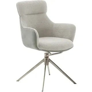MCA Furniture Esszimmerstuhl PELION Polyester grau 2er Set