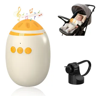 Kinderwagenschaukler mit 11 White Noise, Einschlafhilfe Kinderwagen Schaukler, Bluetooth-Musik Ultraleise Schlafhilfe für Baby, Einstellbare Schaukelintensitäten Kinderwagen Rüttler für Kinderwagen