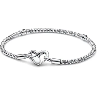 Pandora 592453C00 Charm-Armband für Damen Silber 925 Nietenkette, 17 cm