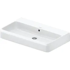 Duravit Qatego Waschtisch, 800x470mm, mit Überlauf, Unterseite glasiert, 238280, Farbe: ohne Hahnloch, mit HygieneGlaze