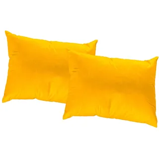Dekokissen WIRTH "Janine" Gr. 3, gelb (gelb, gemustert unifarben), B:40cm L:60cm, Polyester, Dekokissen_Sitzkissen_Kissenhüllen, Dekokissen, Kissenhülle ohne Füllung, 2 Stück