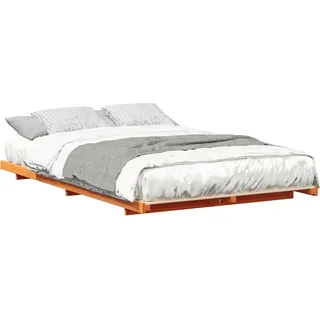 SYFAXTM Bodenbettgestell Wachsbraun 120 x 200 cm Massivholz Kiefer - Braun