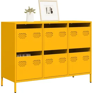 vidaXL Sideboard Senfgelb 101,5x39x73,5 cm Kaltgewalzter Stahl - Gelb