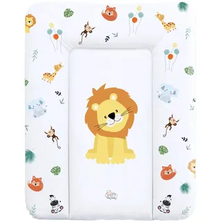 Wickelauflage Wickelunterlage abwaschbar und wasserdicht 70x50 cm - Wickelmatte zum Auflegen auf Wickeltisch Wickelaufsatz Wickelkommode oder Waschmaschine changing mat 70 x 50 Safari Motiv