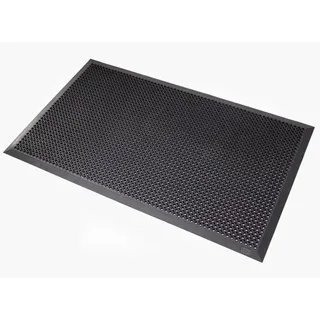 Notrax 599B Oct-O-Flex Bevelled Stilvolle Outdoor-Gummi-Eingangsmatte 120cm x 180cm Schwarz, 599B0046OB, Schwarz/Orange, 80cm x 120cm