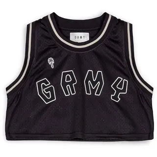Grimey The Clout Mesh Crop Ärmelloses Oberteil - Black - L