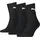 Short Crew Sportsocken 3er Schwarz 39-42