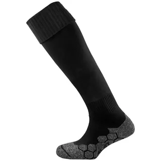 Mitre Division Plain Sportsocke, ideal für Fußball | Leicht | Schnell trocknendes Design | Gepolstert Socken, Schwarz, Junior (36 EU - 39 EU)