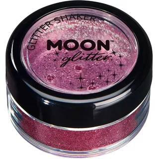 Holographische Glitzer Shaker von Moon Glitter - 100% kosmetischer Glitzer für Gesicht, Körper, Nägel, Haare und Lippen - 5gr - Rosa