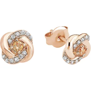 Amor Ohrstecker Knoten rosegold 925 Silber mit Zirkonia
