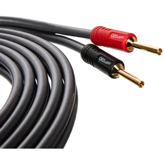 QED XT40i Lautsprecherkabel mit X-Tube-Technologie abgeschlossen mit Airloc Bananenstecker 5 m