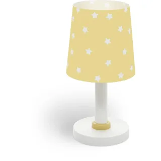 Dalber Kinder Tischlampe Nachttischlampe kinderzimmer Star Light Sterne Gelb, 82211A, E14