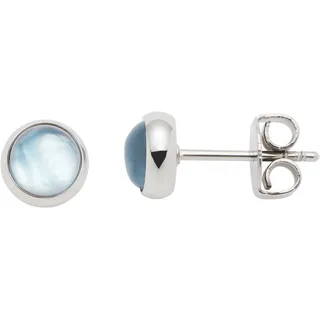LEONARDO Paar Ohrstecker »Ohrringe Bea grey blue« mit Glasstein - mit Perlmutt