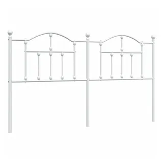 vidaXL Kopfteil Metall Weiß 180 cm