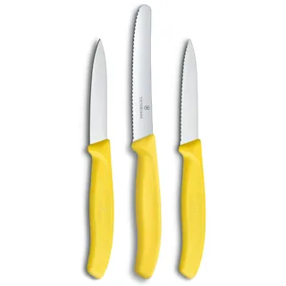 Victorinox 3-tlg Gemüsemesser-Set Swiss Classic - Küchenmesser, Obstmesser - Swiss Made - Gelb