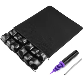 QWORK® Sitzkissen, Rollstuhl Sitzkissen, Stuhlkissen, Aufblasbares Kissen Verstellbare Härte