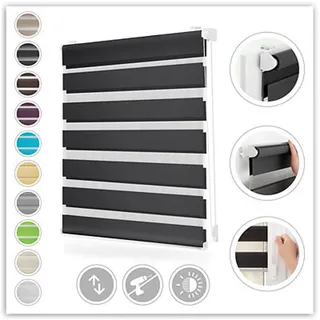 Lichtblick Duo Rollo Klemmfix 45 x 150 cm grau