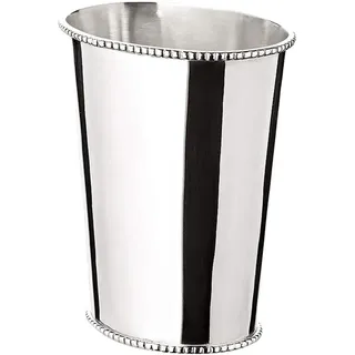 EDZARD Vase Perla (H 16 cm), schwerversilbert, mit Perlenrand | Für Schnittblumen und Sträuße, Blumenvase Silber, Tulpenvase, Dekovase, Tischdeko, Geschenk