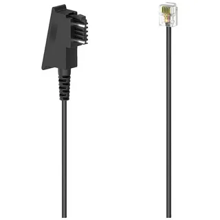 Hama Telefon (analog) Anschlusskabel [1x TST-Stecker - 1x RJ12-Stecker 6p6c] 3 m Schwarz