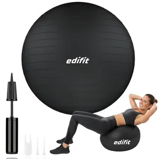 EDIFIT Gymnastikball Schwarz 65 cm